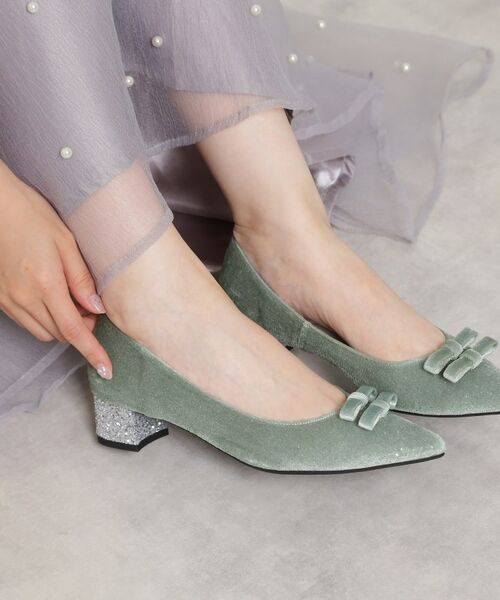 ESPERANZA / エスペランサ パンプス | ラメベルベットダブルリボンパンプス | 詳細15
