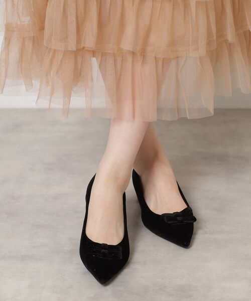 ESPERANZA / エスペランサ パンプス | ラメベルベットダブルリボンパンプス | 詳細2