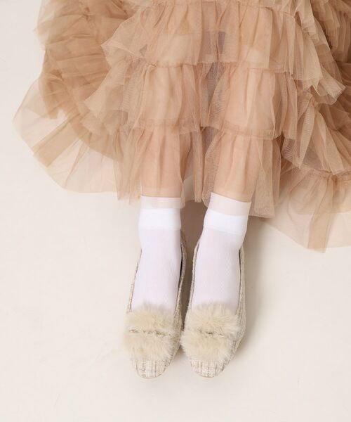 ESPERANZA / エスペランサ パンプス | ビジューフェイクファーフラットパンプス | 詳細10