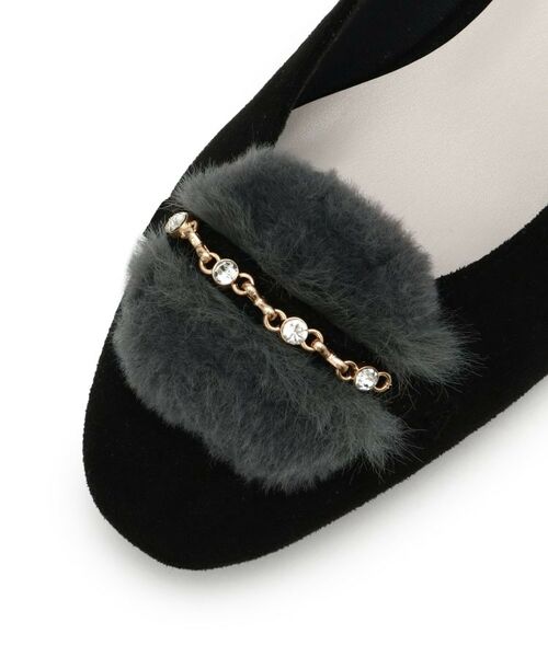ESPERANZA / エスペランサ パンプス | ビジューフェイクファーフラットパンプス | 詳細18