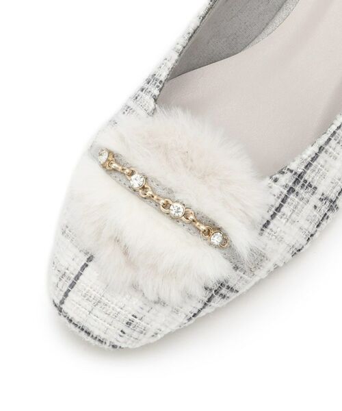 ESPERANZA / エスペランサ パンプス | ビジューフェイクファーフラットパンプス | 詳細19