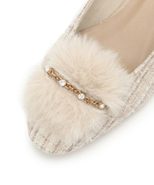 ESPERANZA / エスペランサ パンプス | ビジューフェイクファーフラットパンプス | 詳細20