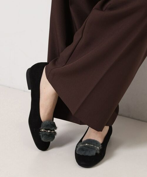 ESPERANZA / エスペランサ パンプス | ビジューフェイクファーフラットパンプス | 詳細6