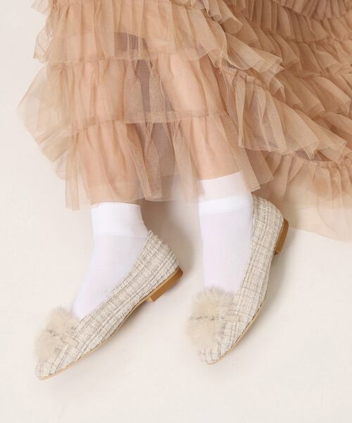 ESPERANZA / エスペランサ パンプス | ビジューフェイクファーフラットパンプス | 詳細9