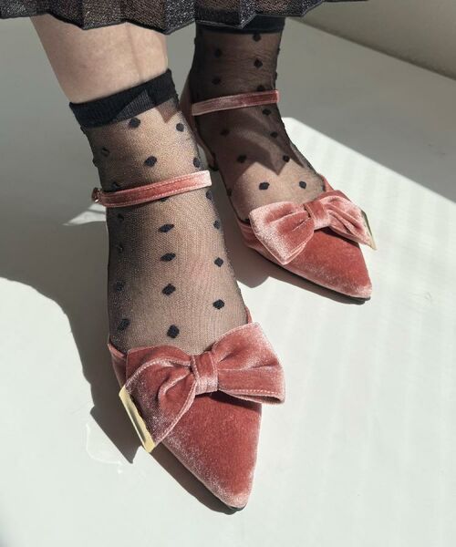 ESPERANZA/エスペランサ 【EC限定】ベルベットリボン2WAYセパレートパンプス ピンク(772) 30(23.0cm) ESPERANZA/エスペランサ 【EC限定】ベルベットリボン2WAYセパレートパンプス ピンク(772) 30(23.0cm)
