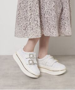 ESPERANZA / エスペランサ スニーカー | ビジューバックルWストラップレーススニーカー