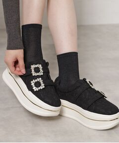 ESPERANZA / エスペランサ スニーカー | ビジューバックルWストラップレーススニーカー