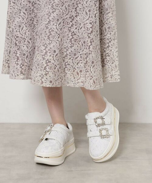 ESPERANZA / エスペランサ スニーカー | ビジューバックルWストラップレーススニーカー | 詳細1