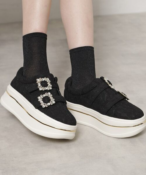 ESPERANZA / エスペランサ スニーカー | ビジューバックルWストラップレーススニーカー | 詳細5