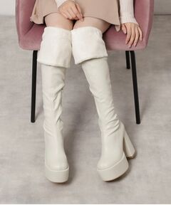 ESPERANZA / エスペランサ ブーツ（ショート丈） | 【ラク盛り／ニーハイブーツ】リピーター続出／脚長美脚 ふわもこ2WAYニーハイブーツ