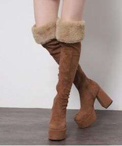 ESPERANZA / エスペランサ ブーツ（ショート丈） | 【ラク盛り／ニーハイブーツ】リピーター続出／脚長美脚 ふわもこ2WAYニーハイブーツ