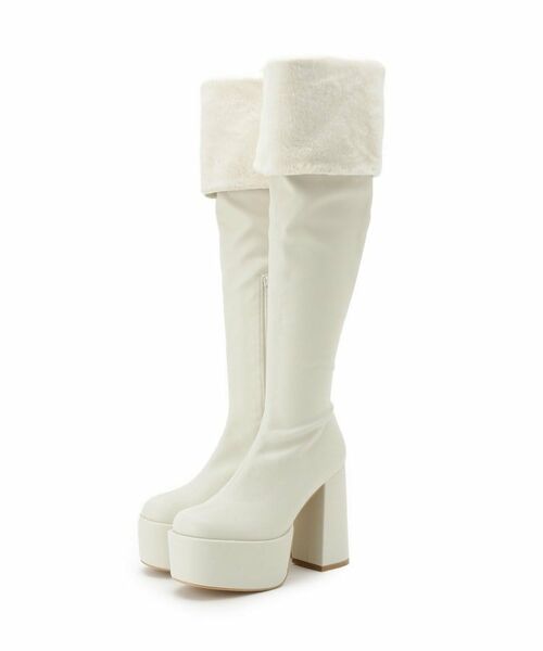 ESPERANZA / エスペランサ ブーツ(ショート丈) | 【ラク盛り/ニーハイブーツ】リピーター続出/脚長美脚 ふわもこ2WAYニーハイブーツ | 詳細13