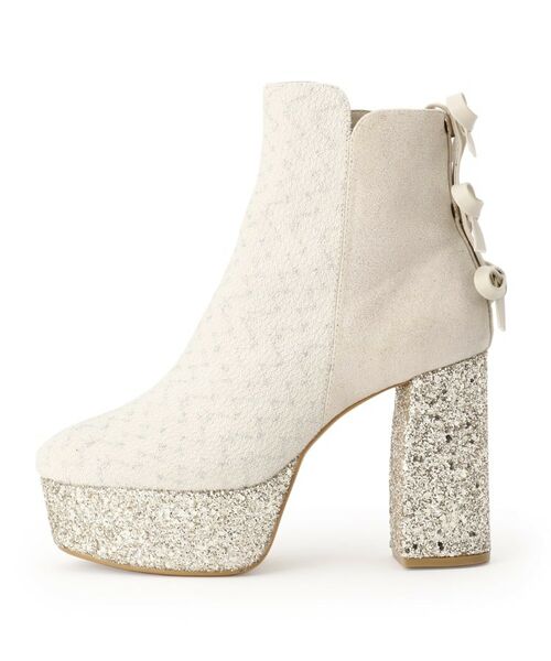 ESPERANZA / エスペランサ ブーツ（ショート丈） | 【Holiday Collection】ラク盛りバックリボングリッターヒールショートブーツ | 詳細10