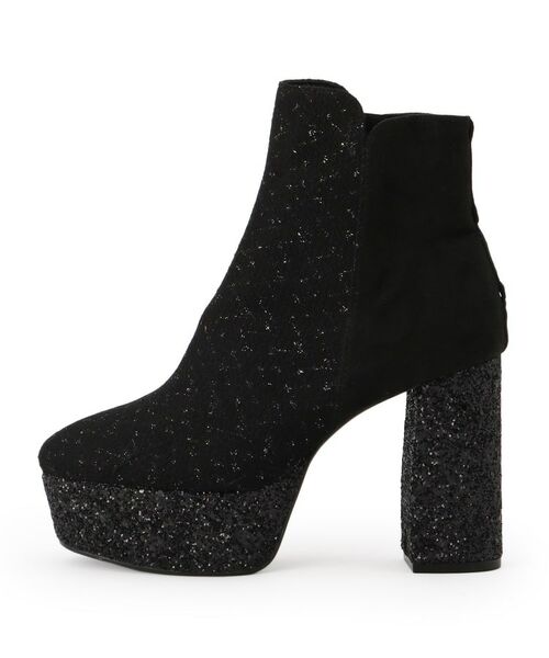ESPERANZA / エスペランサ ブーツ（ショート丈） | 【Holiday Collection】ラク盛りバックリボングリッターヒールショートブーツ | 詳細17