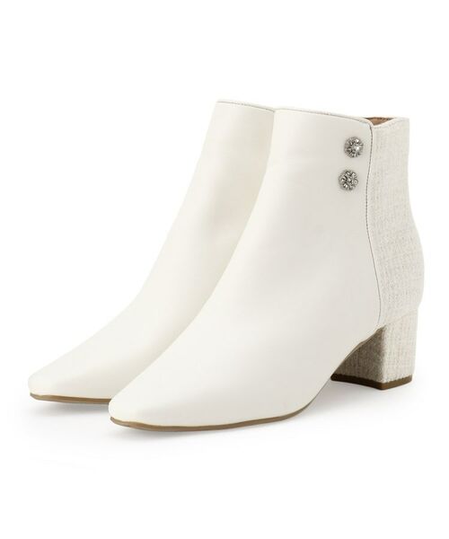 ESPERANZA / エスペランサ ブーツ(ショート丈) | ビジュー付きツイードショートブーツ | 詳細10