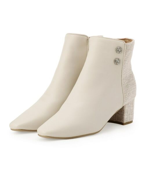 ESPERANZA / エスペランサ ブーツ(ショート丈) | ビジュー付きツイードショートブーツ | 詳細11