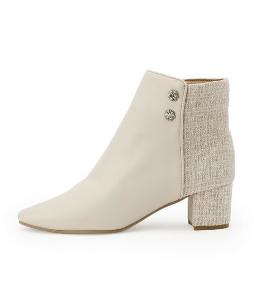ESPERANZA / エスペランサ ブーツ(ショート丈) | ビジュー付きツイードショートブーツ | 詳細14