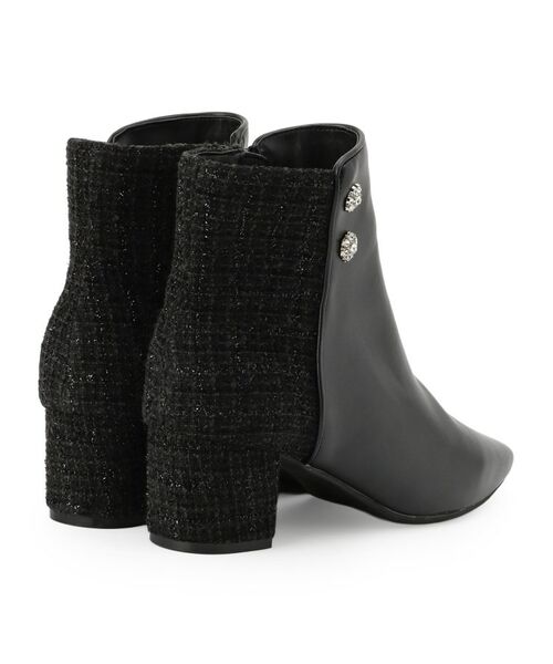 ESPERANZA / エスペランサ ブーツ(ショート丈) | ビジュー付きツイードショートブーツ | 詳細17