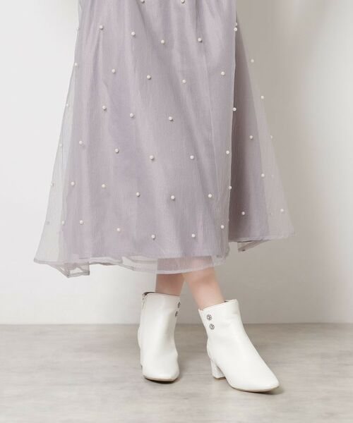 ESPERANZA / エスペランサ ブーツ(ショート丈) | ビジュー付きツイードショートブーツ | 詳細2