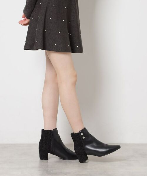 ESPERANZA / エスペランサ ブーツ(ショート丈) | ビジュー付きツイードショートブーツ | 詳細5