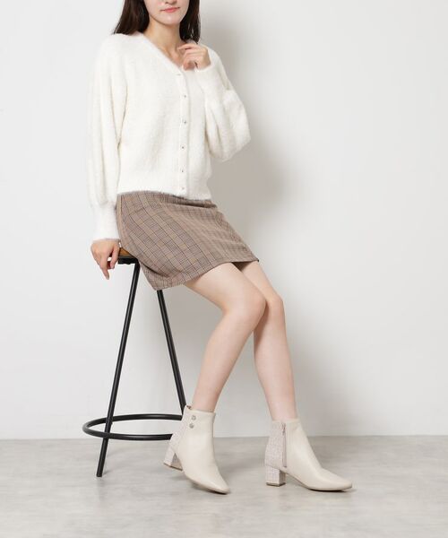 ESPERANZA / エスペランサ ブーツ(ショート丈) | ビジュー付きツイードショートブーツ | 詳細9