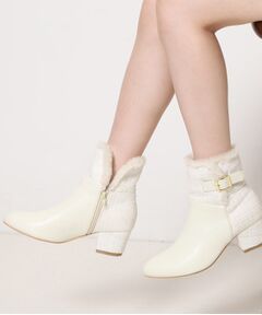 ESPERANZA / エスペランサ ブーツ（ショート丈） | 折り返しフェイクファー2WAYショートブーツ