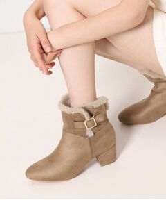 ESPERANZA / エスペランサ ブーツ（ショート丈） | 折り返しフェイクファー2WAYショートブーツ