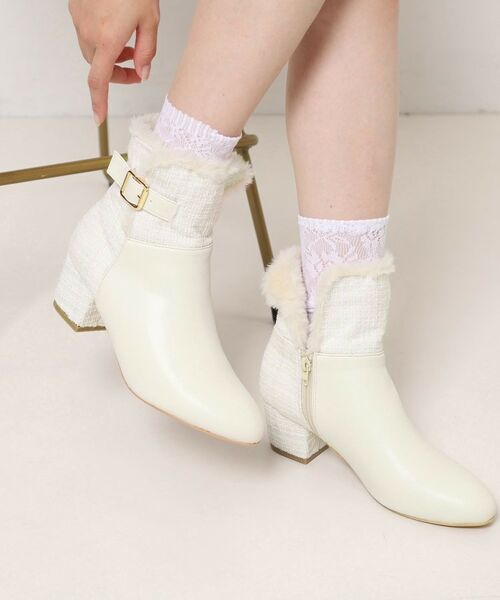 ESPERANZA / エスペランサ ブーツ(ショート丈) | 折り返しフェイクファー2WAYショートブーツ | 詳細1