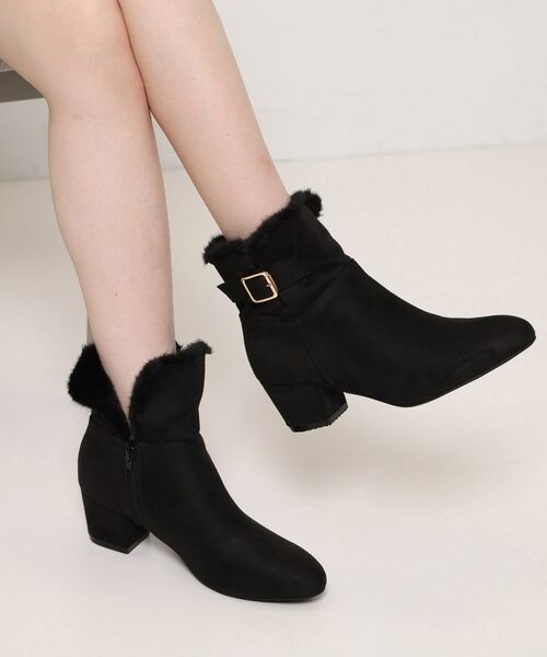 ESPERANZA / エスペランサ ブーツ(ショート丈) | 折り返しフェイクファー2WAYショートブーツ | 詳細5