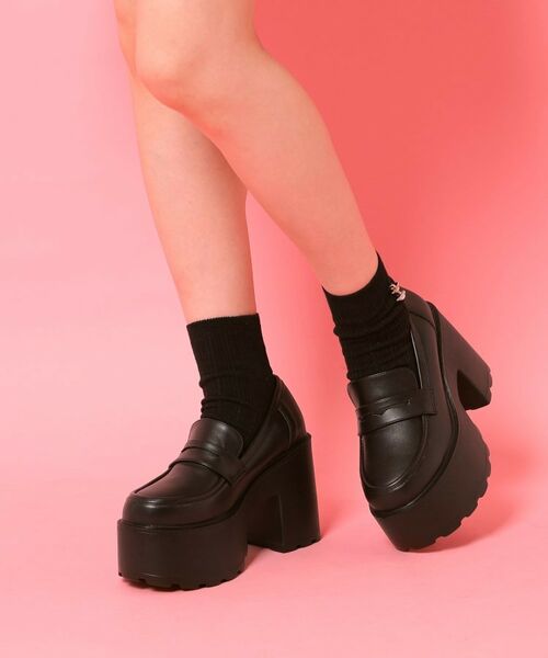 ESPERANZA / エスペランサ パンプス | 厚底ローファーパンプス(ブラック(019))