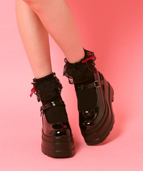 ESPERANZA / エスペランサ パンプス | ストラップ厚底パンプス(ブラック(219))