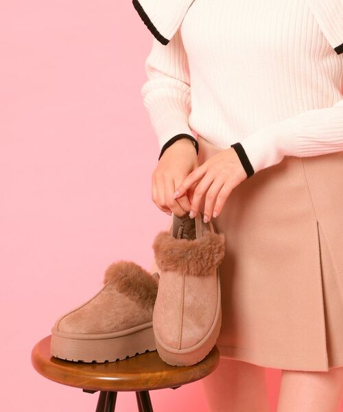 ESPERANZA / エスペランサ サンダル | 厚底サボフェイクムートン | 詳細1