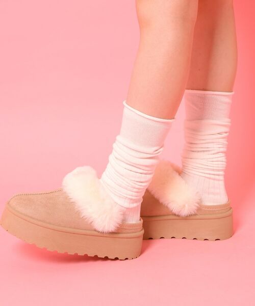 ESPERANZA / エスペランサ サンダル | 厚底サボフェイクムートン | 詳細4