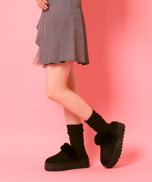 ESPERANZA / エスペランサ サンダル | 厚底サボフェイクムートン | 詳細8