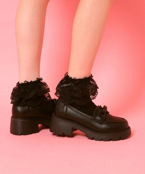 ESPERANZA / エスペランサ パンプス | フリル付きリボンローファー | 詳細10