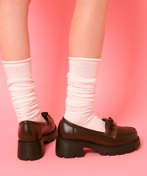 ESPERANZA / エスペランサ パンプス | フリル付きリボンローファー | 詳細4