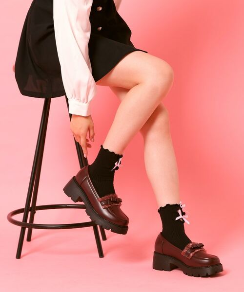 ESPERANZA / エスペランサ パンプス | フリル付きリボンローファー | 詳細7