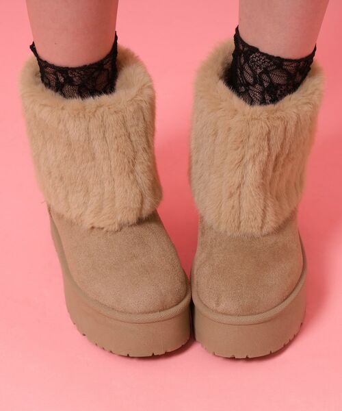 ESPERANZA / エスペランサ ブーツ(ショート丈) | 厚底フェイクファームートン | 詳細1