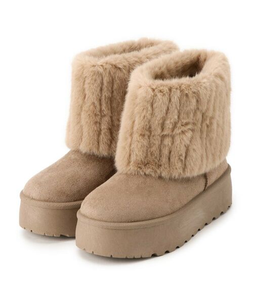 ESPERANZA / エスペランサ ブーツ(ショート丈) | 厚底フェイクファームートン | 詳細7