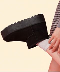 ESPERANZA / エスペランサ ブーツ（ショート丈） | 厚底プレーンフェイクムートン