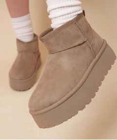 ESPERANZA / エスペランサ ブーツ（ショート丈） | 厚底プレーンフェイクムートン