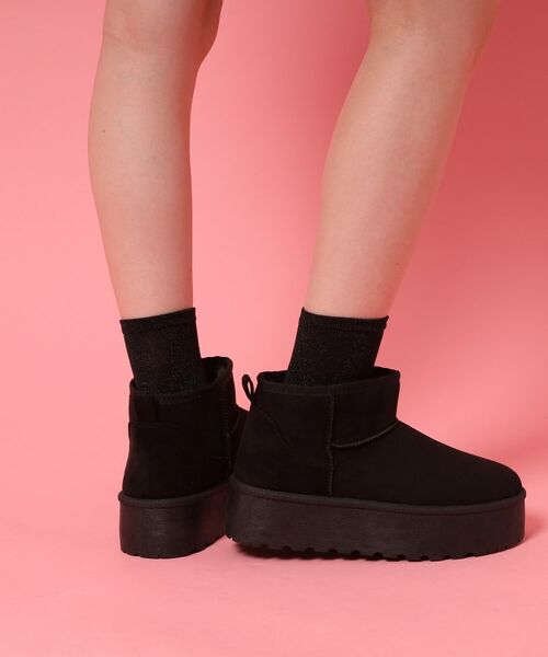 ESPERANZA / エスペランサ ブーツ（ショート丈） | 厚底プレーンフェイクムートン | 詳細3