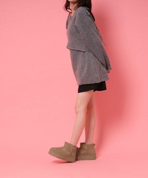 ESPERANZA / エスペランサ ブーツ（ショート丈） | 厚底プレーンフェイクムートン | 詳細6