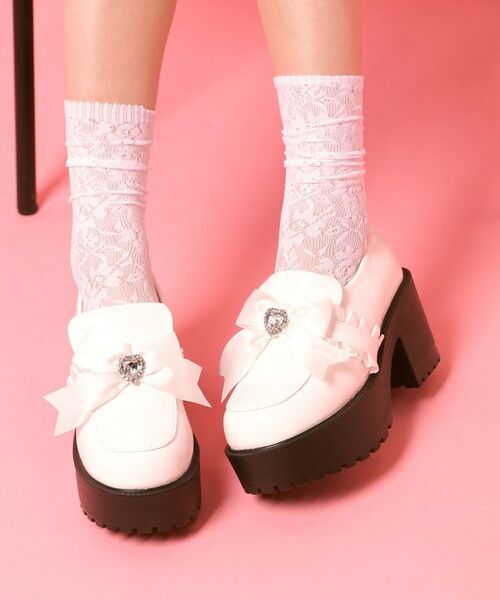 ESPERANZA / エスペランサ パンプス | リボン付厚底ローファーパンプス | 詳細1