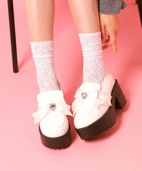 ESPERANZA / エスペランサ パンプス | リボン付厚底ローファーパンプス | 詳細2