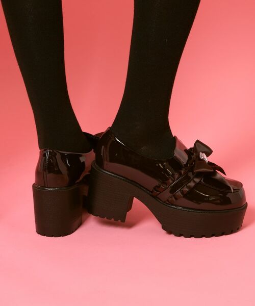 ESPERANZA / エスペランサ パンプス | リボン付厚底ローファーパンプス | 詳細4