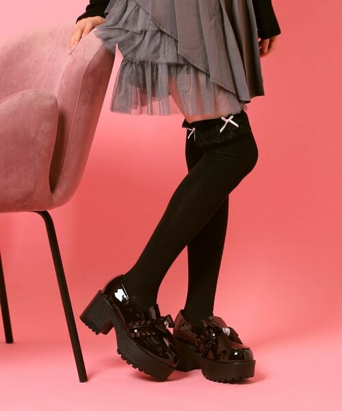 ESPERANZA / エスペランサ パンプス | リボン付厚底ローファーパンプス | 詳細5