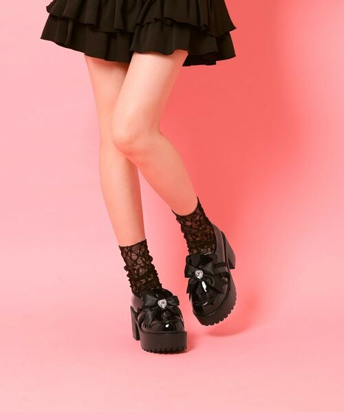 ESPERANZA / エスペランサ パンプス | リボン付厚底ローファーパンプス | 詳細8