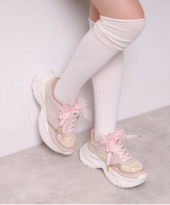 ESPERANZA / エスペランサ スニーカー | フラワー刺繍ラメスニーカー