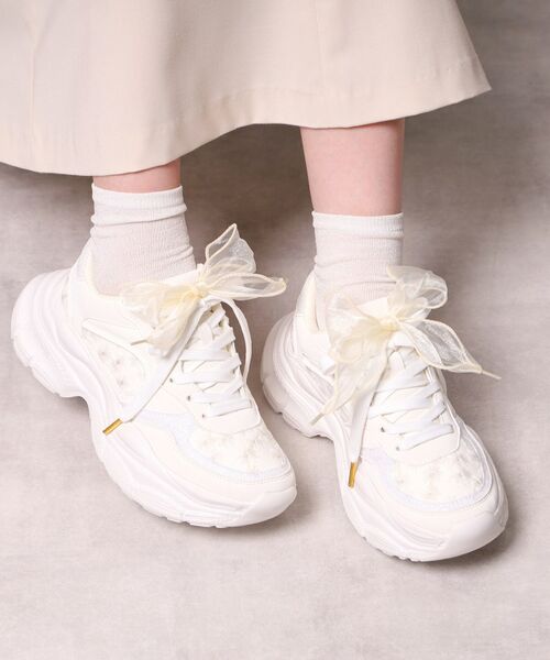 ESPERANZA / エスペランサ スニーカー | フラワー刺繍ラメスニーカー | 詳細1